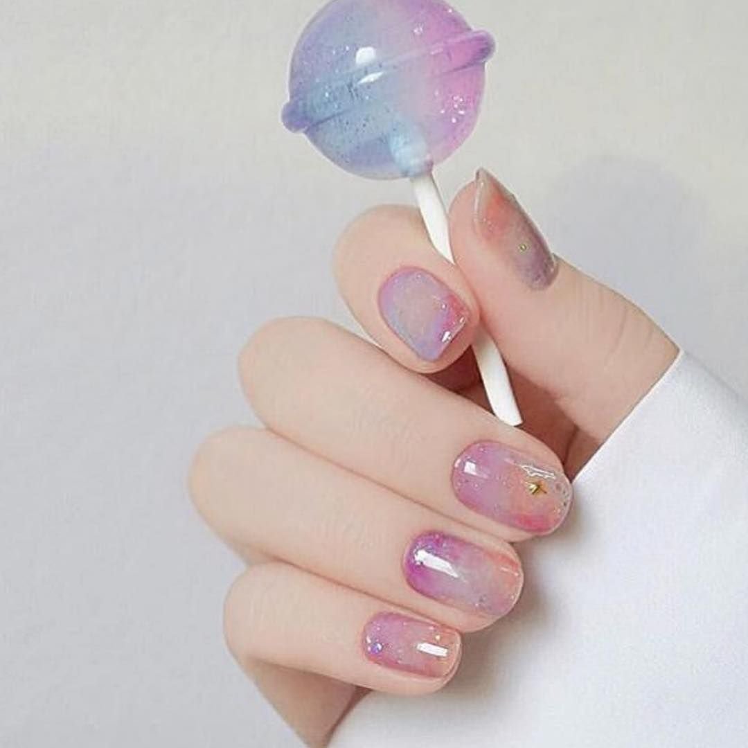 Корейские Ногти Дизайн Короткие Милые Прозрачные