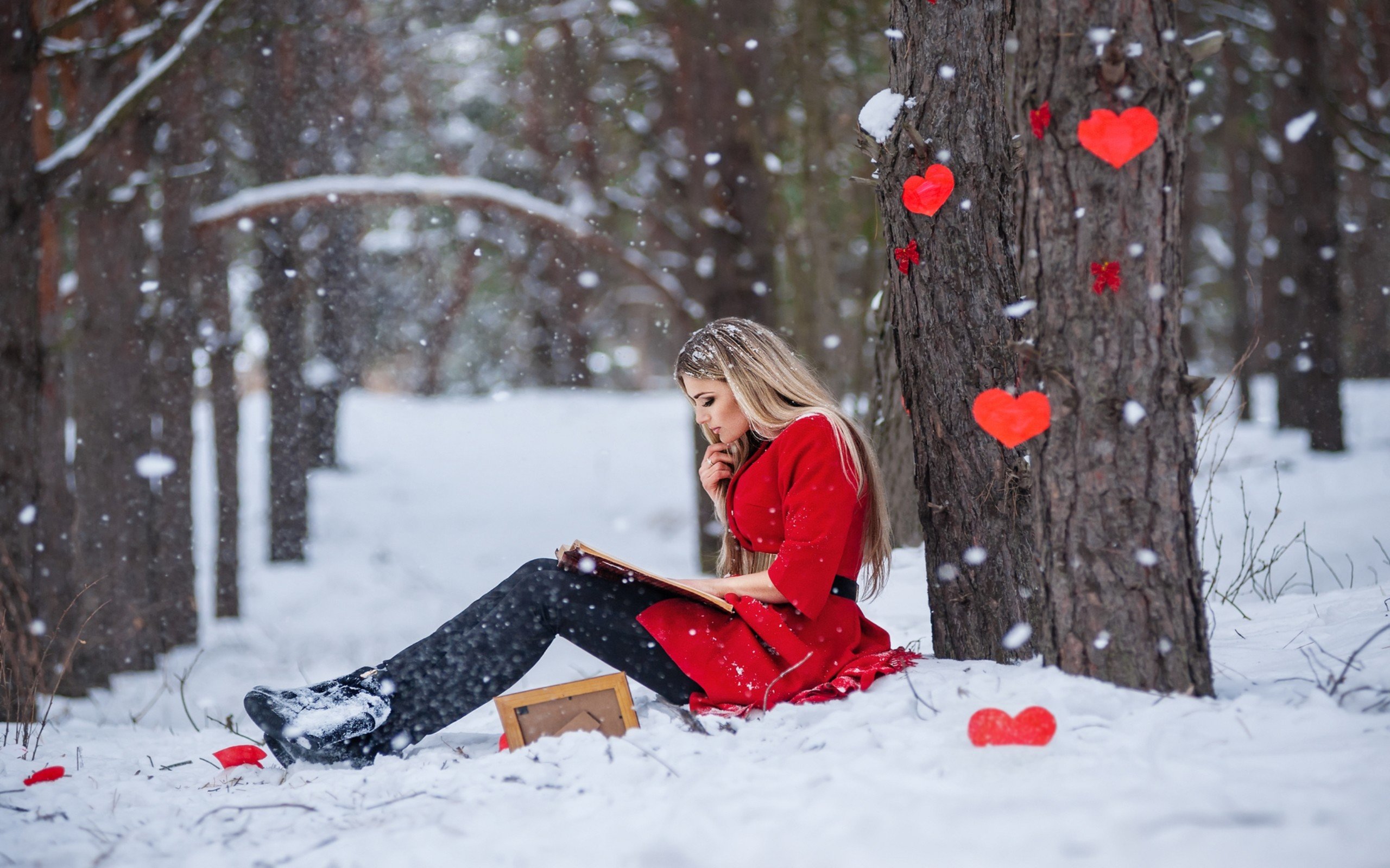 Красивые Фото Со Снегом Девушка