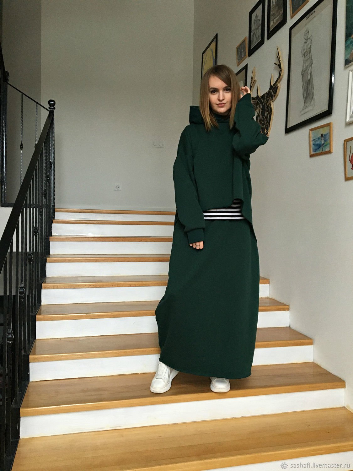 Юбка из футера женская