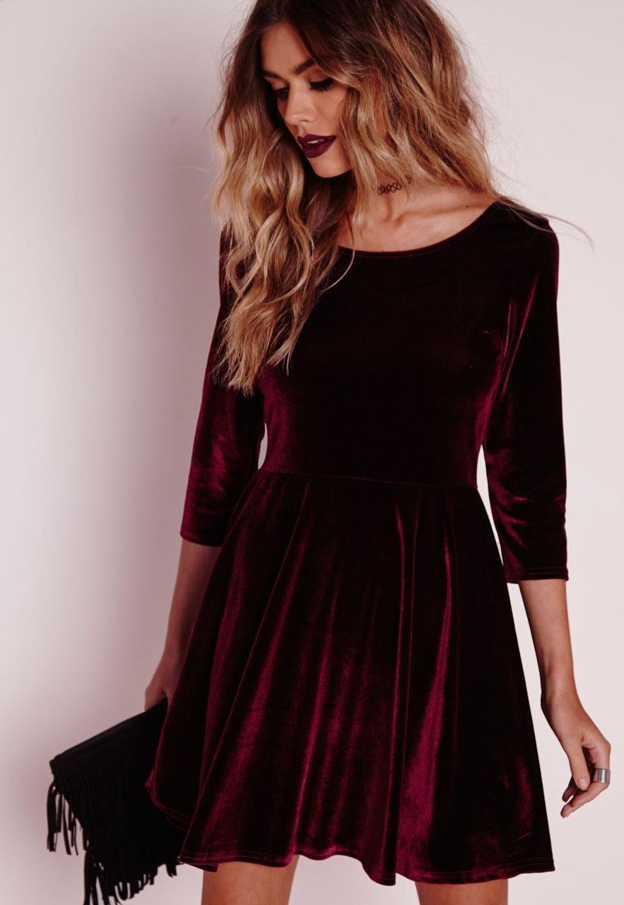 Платье boohoo велюровое Изумрудное