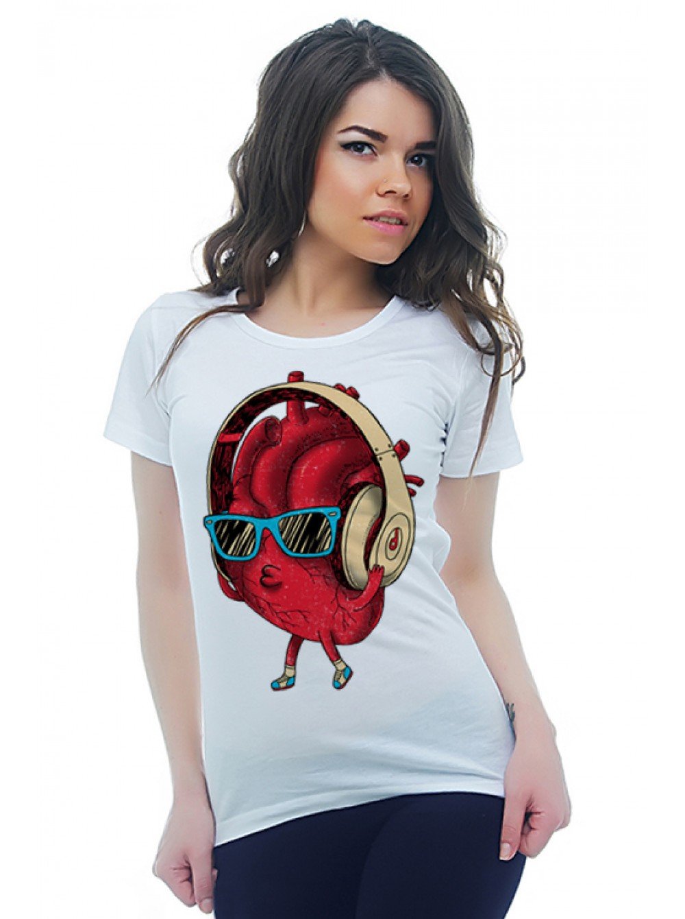 Женская футболка 'сердце'