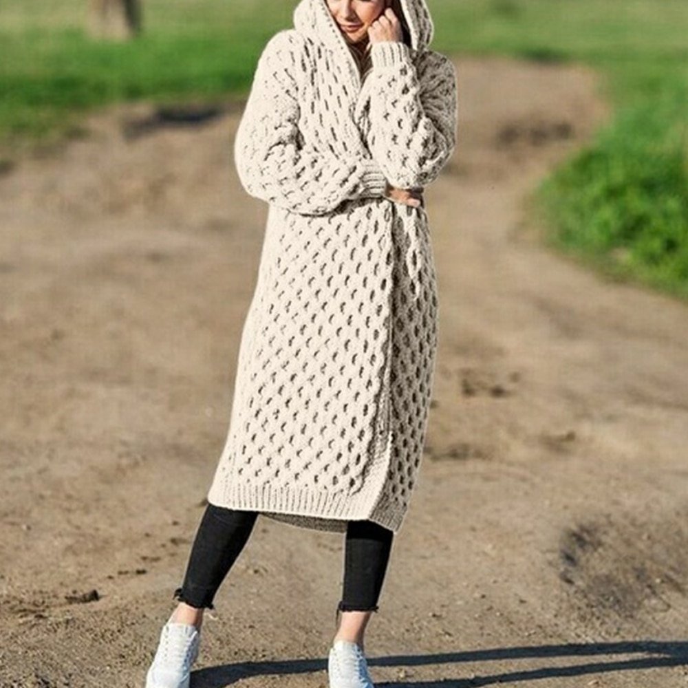 Вязаное пальто