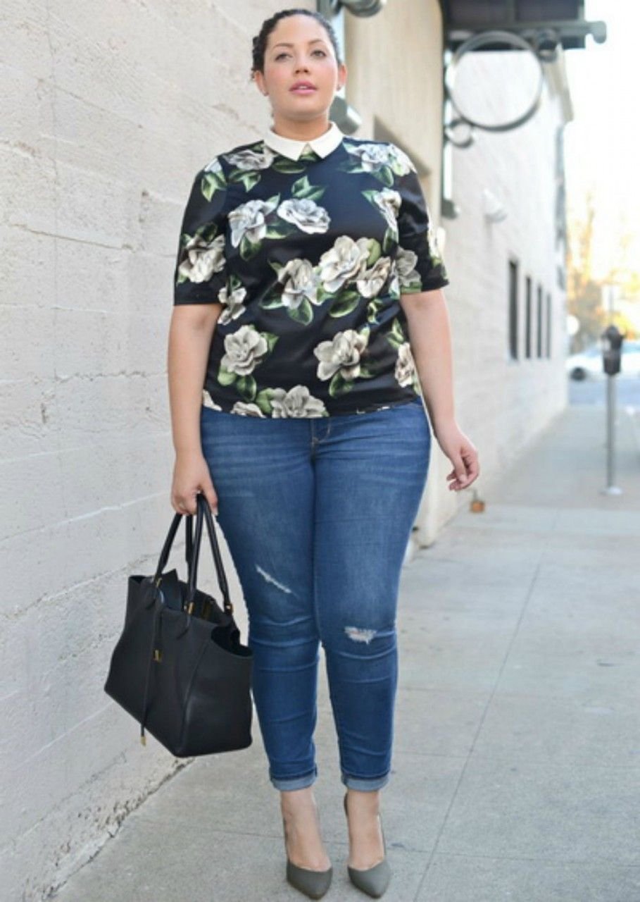 Plus Size Эрика лаурен в джинсах