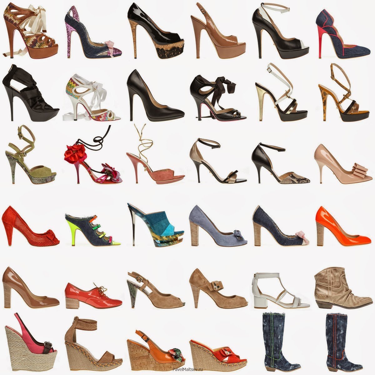 Типы женской обуви