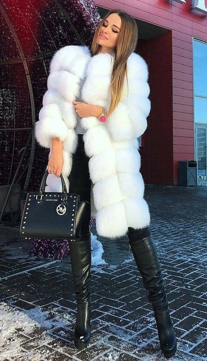 Высокие сапоги с шубой