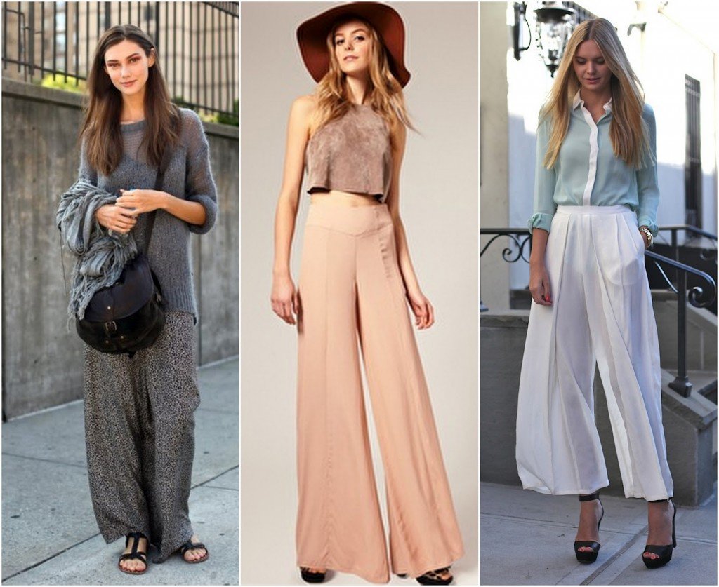 Брюки палаццо look