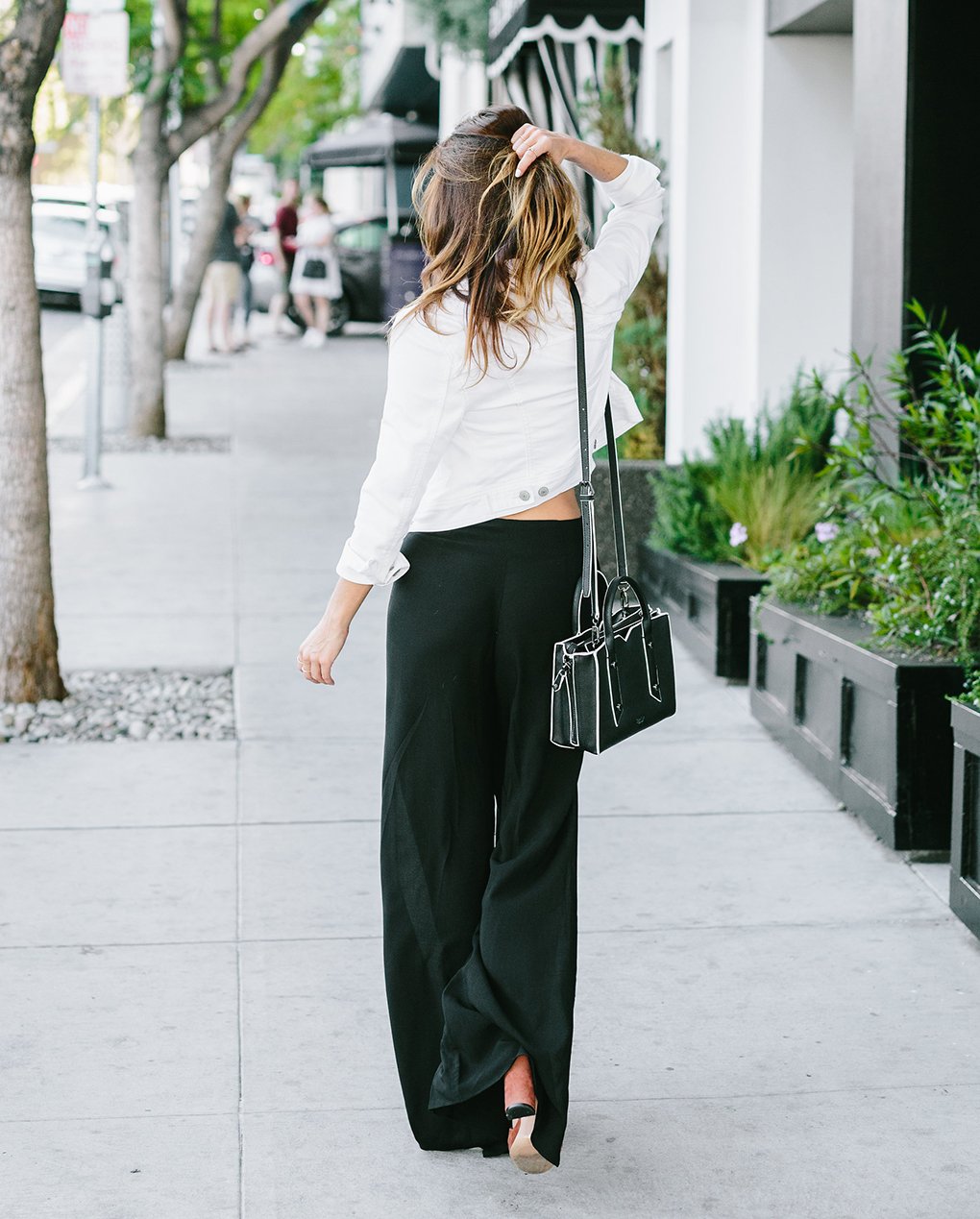 Брюки палаццо Street Style 2020 черные