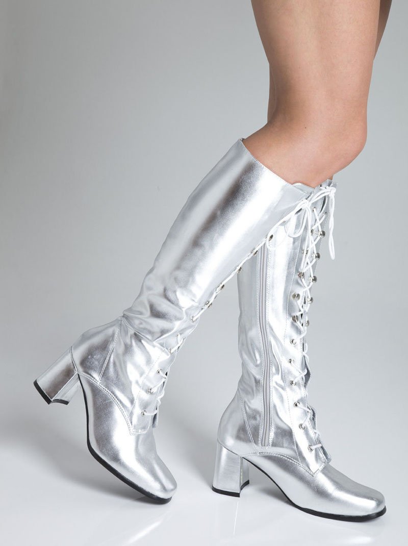 Metallic Knee High Boots