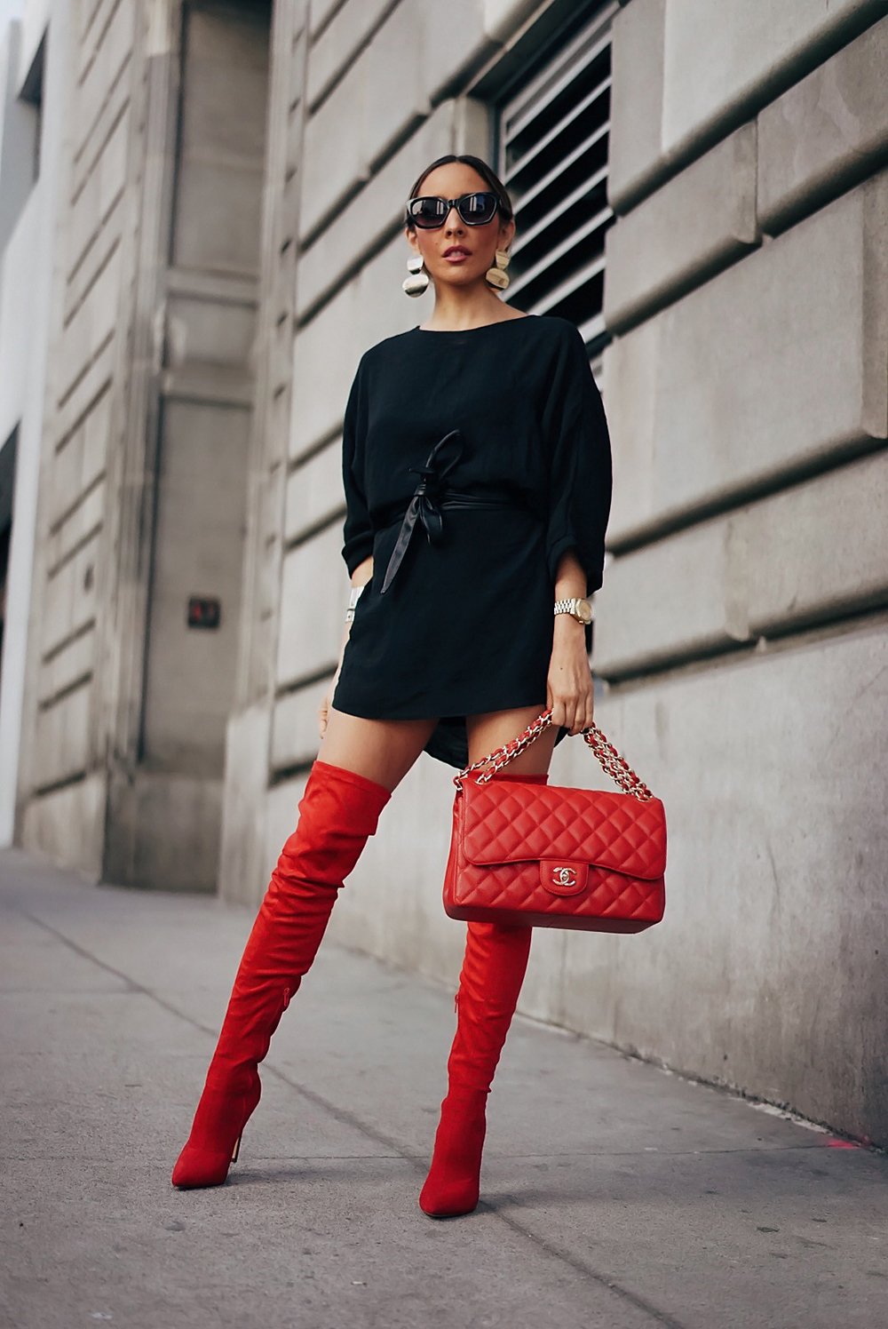 Chanel красная юбка
