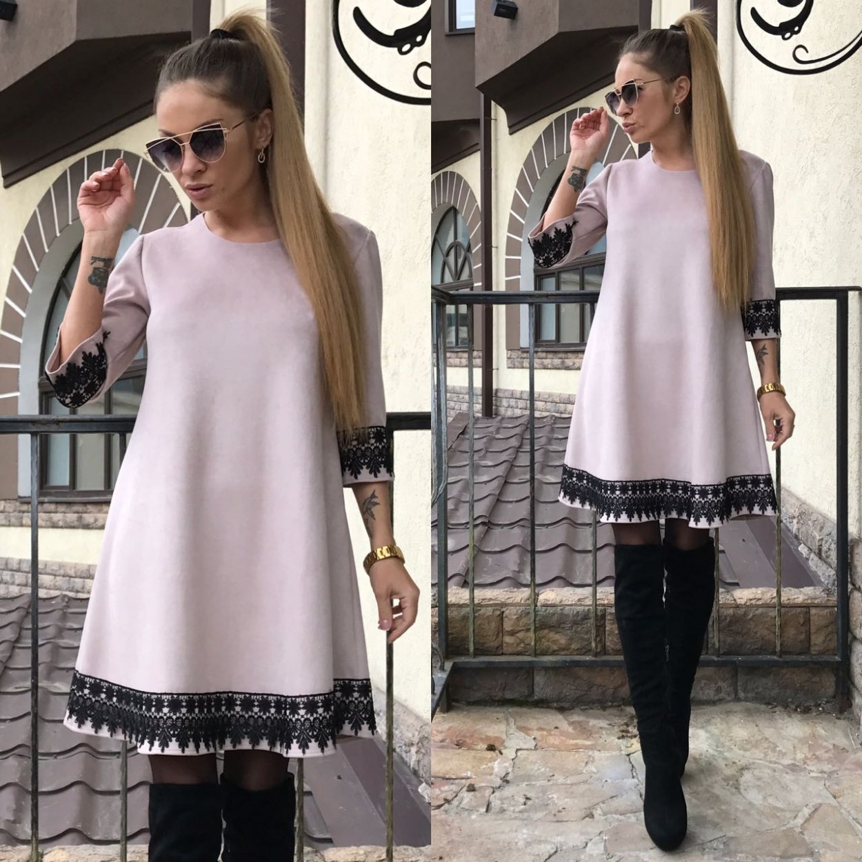 Платье белое хлопок с кружевом