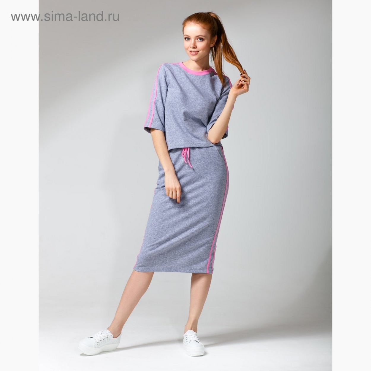Белая юбка из футера