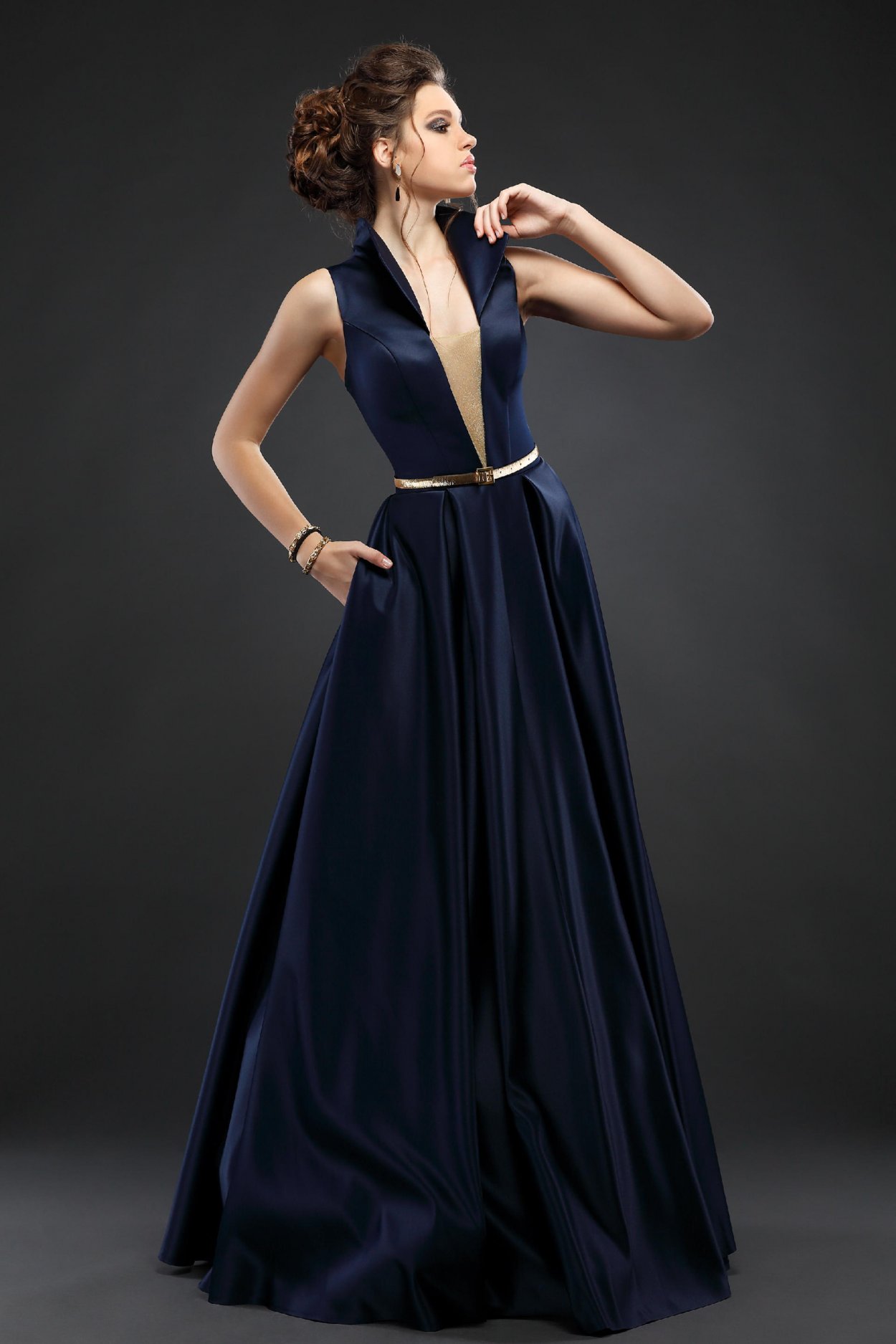 Вечернее платье Nora Naviano 31253 Navy