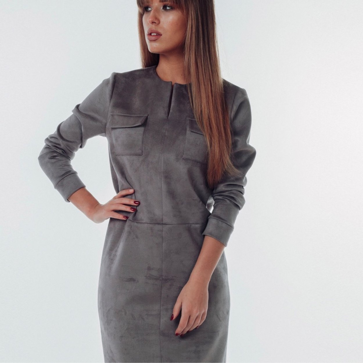 Zara замшевое платье 2015