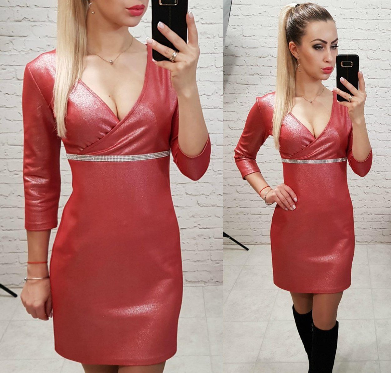 Платье из искусственной замши