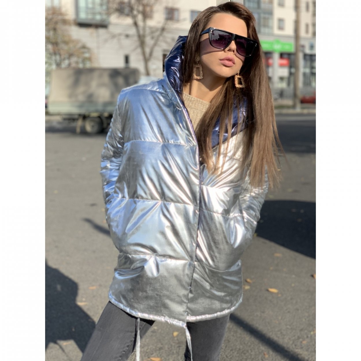 Куртка Зефирка темная металлик