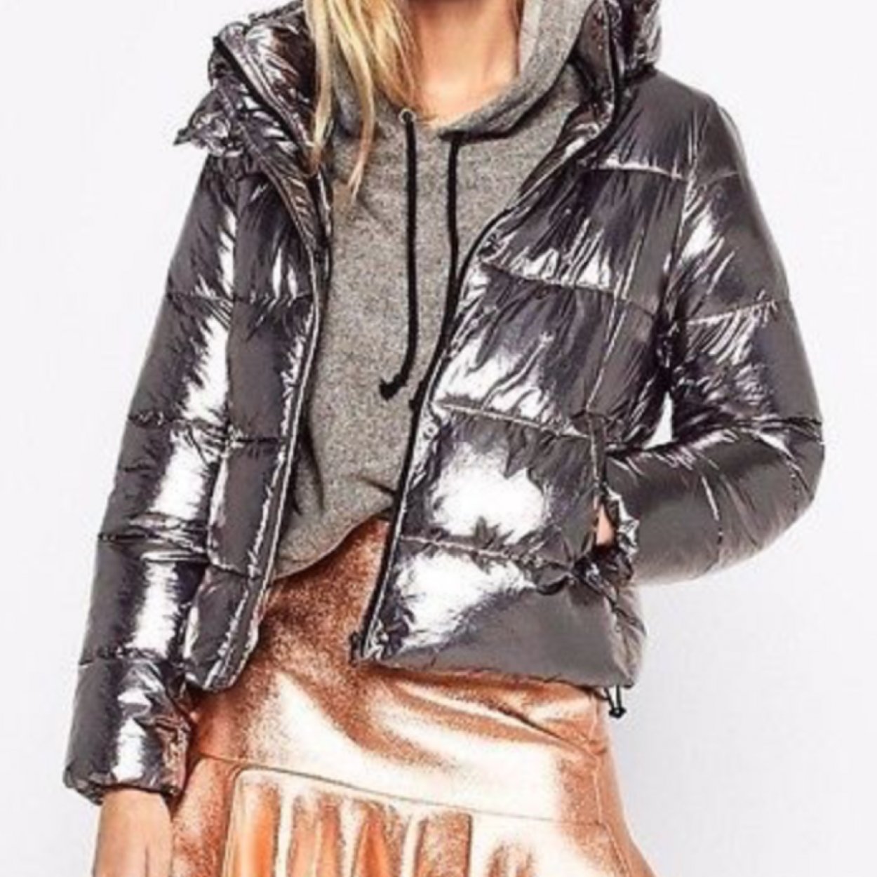 Blue Puffer Metallica Jacket