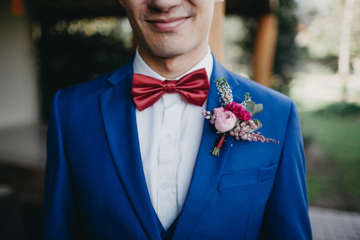 синие свадебные костюмы фото