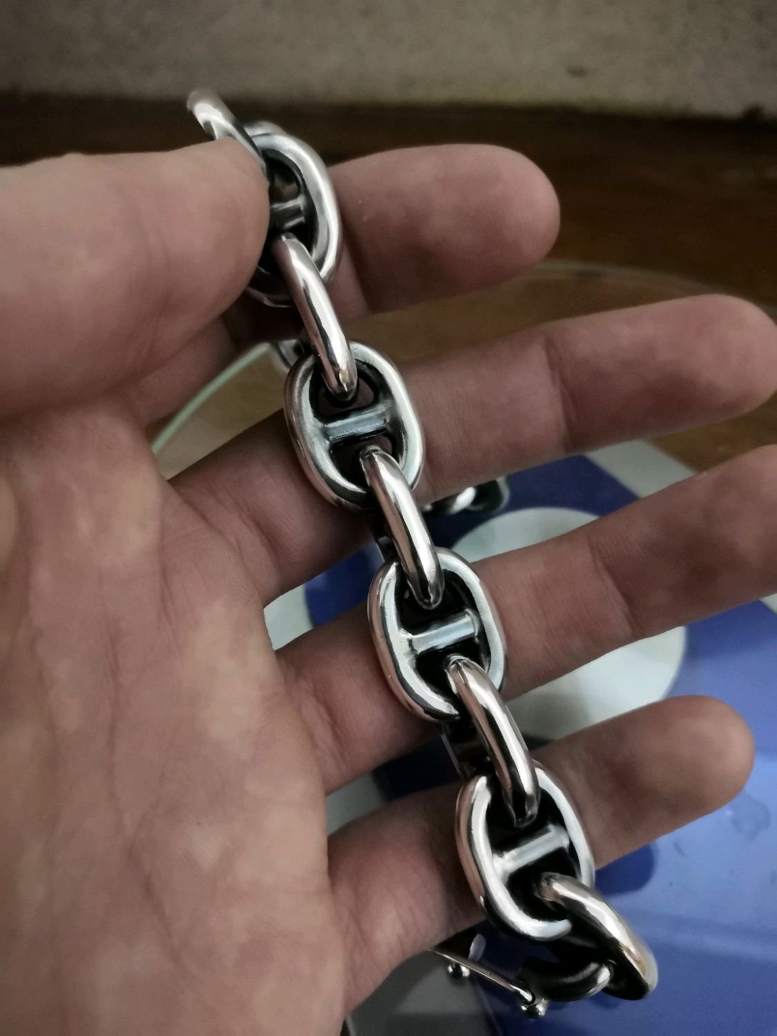 Якорная цепь серебро 925
