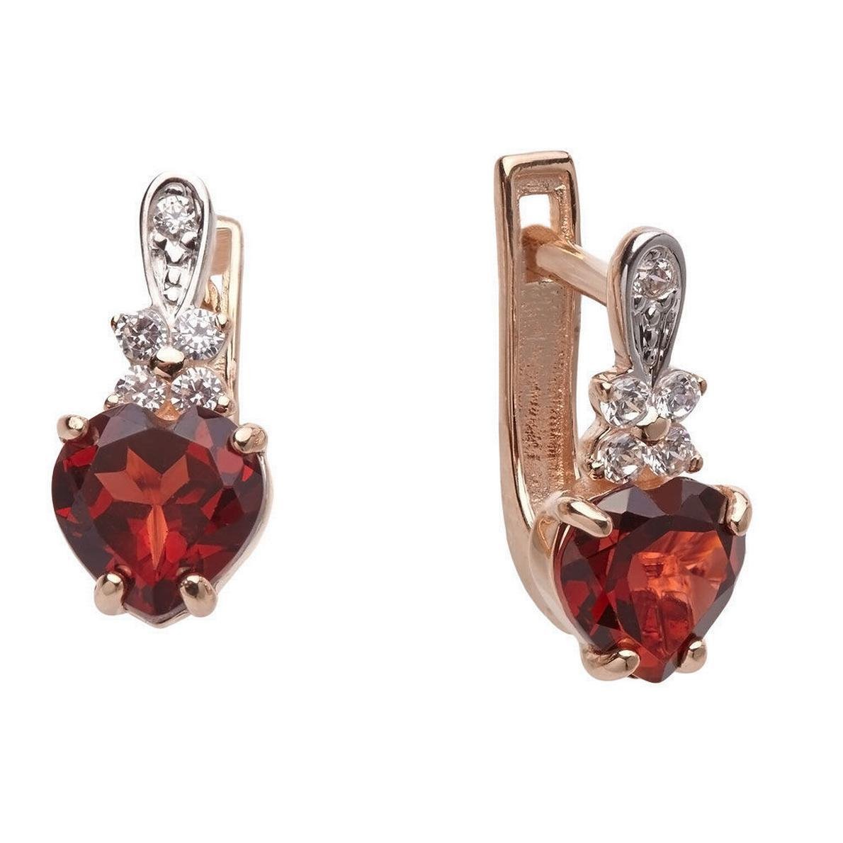 Серьги he780 гранат