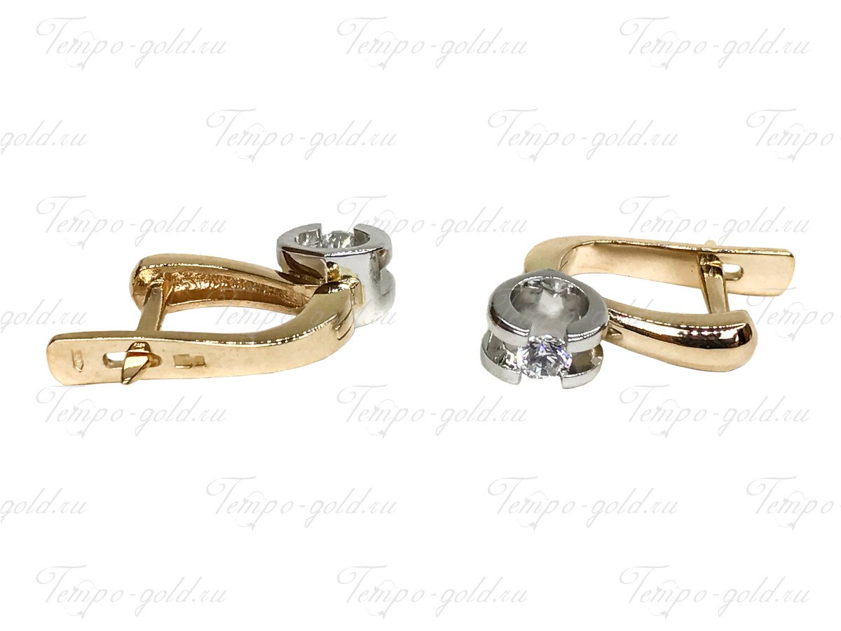Серьги Картье 585 пробы лигатура