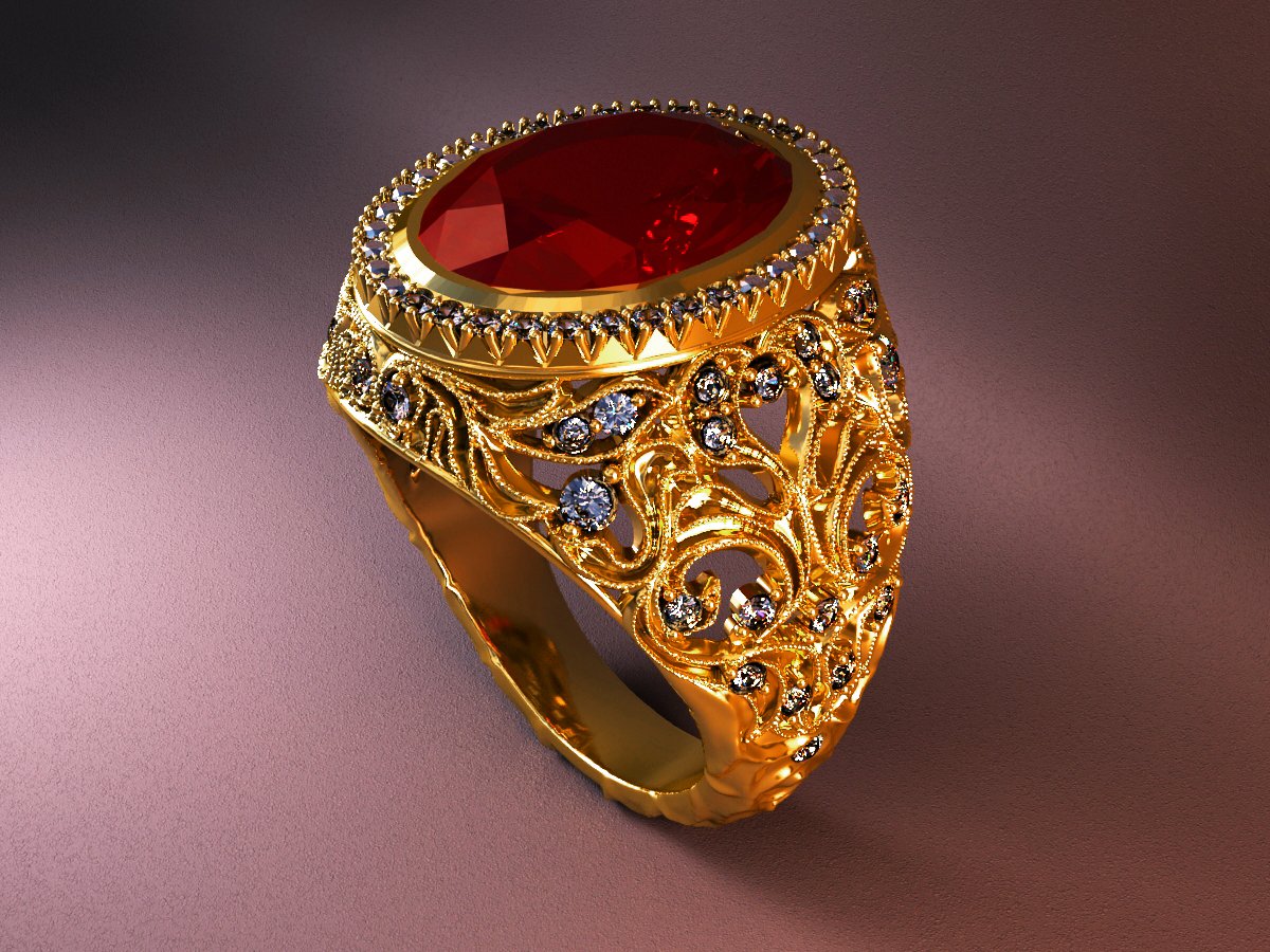 Золотой перстень Faberge