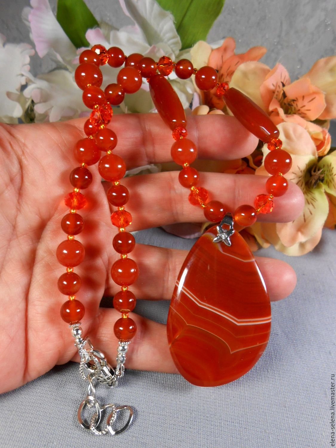 Украшения из сердолика