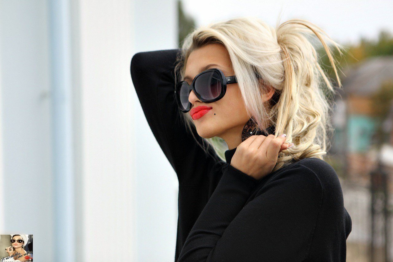 Блондинка с каре в очках - 55 фото