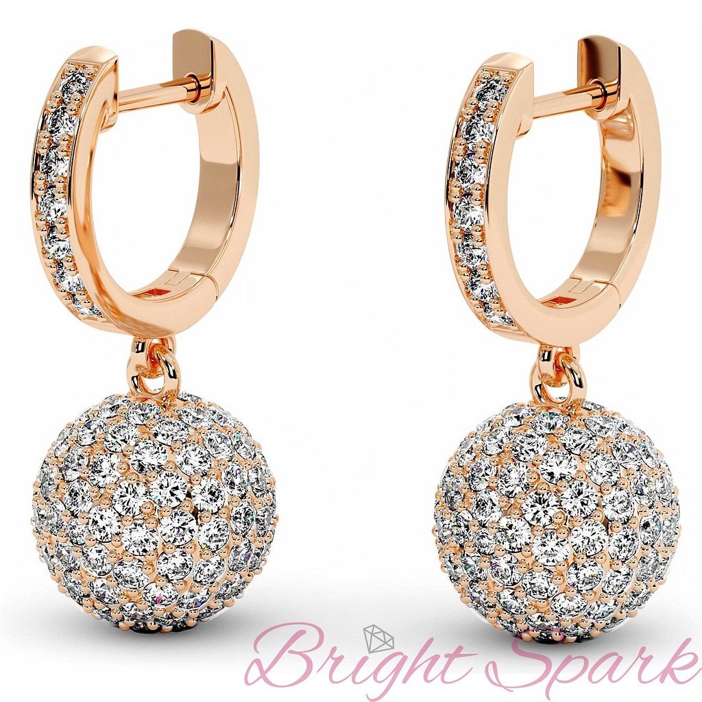 Серёжки Dior шарики красные