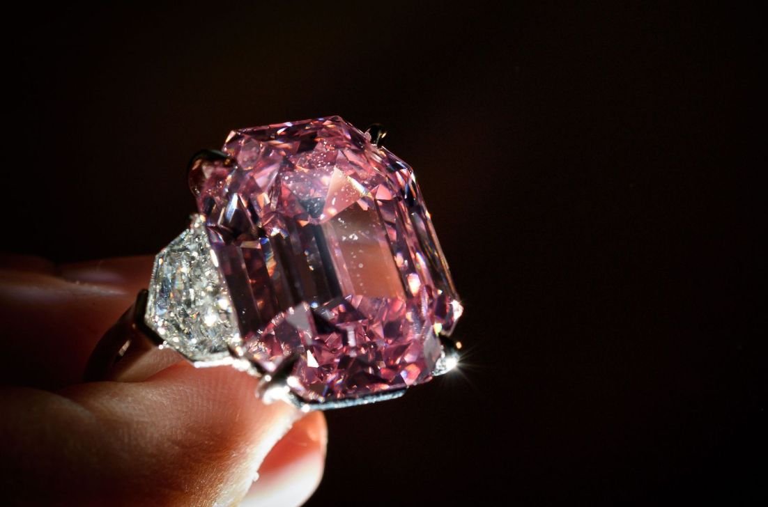 Cushion modified Fancy intense Pink 1.60 Carat Brilliant