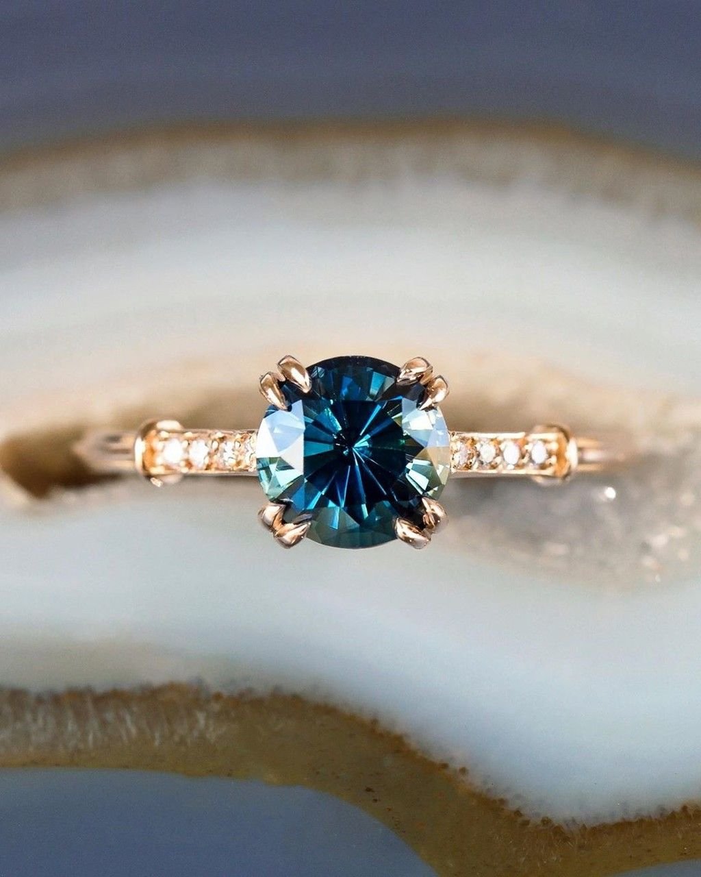 Pear Diamond Vintaj Ring