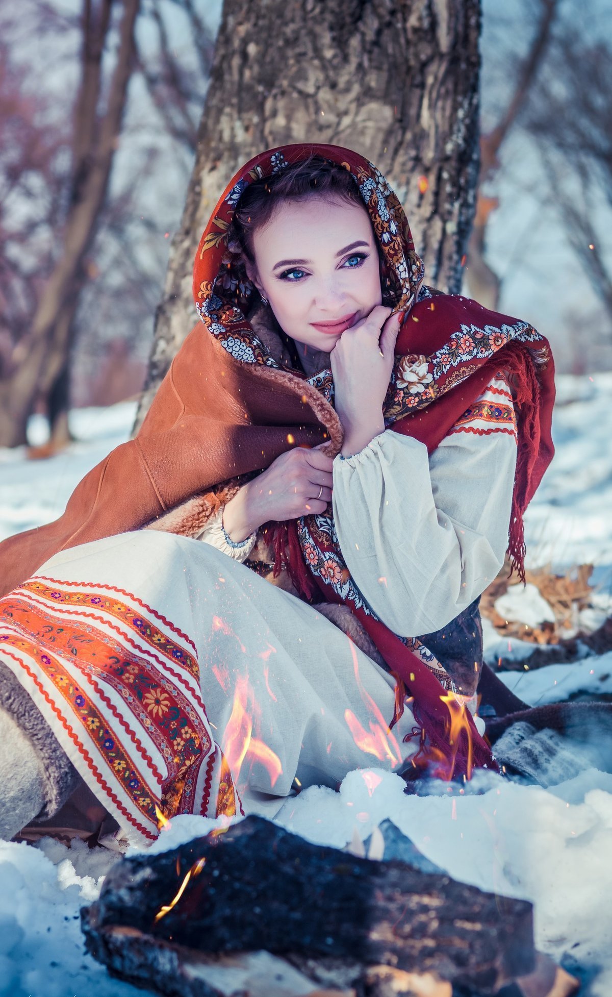 Русская красавица зимой