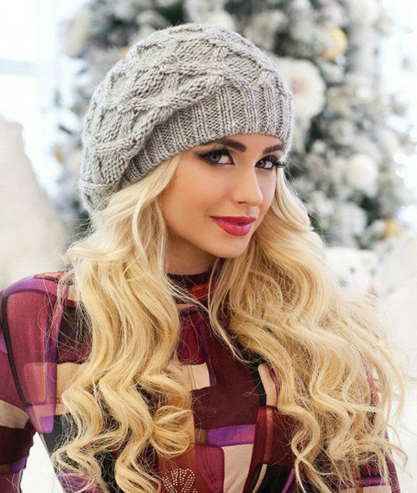 Вязаные шапки и береты