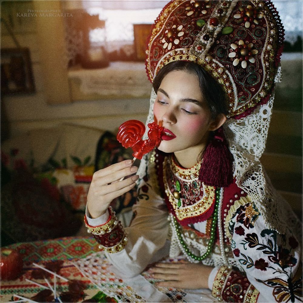 Кокошники русский стиль Маргарита Карева