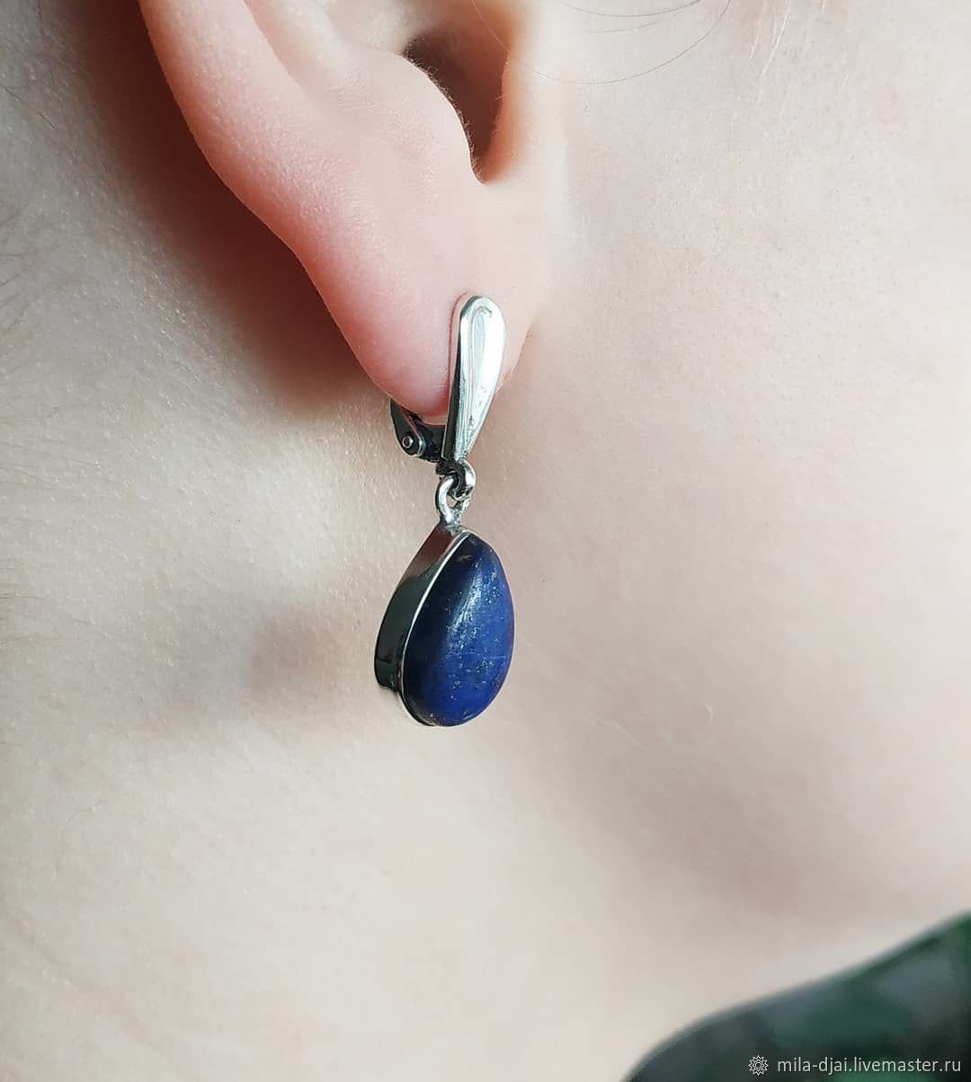Серьги с лазуритом