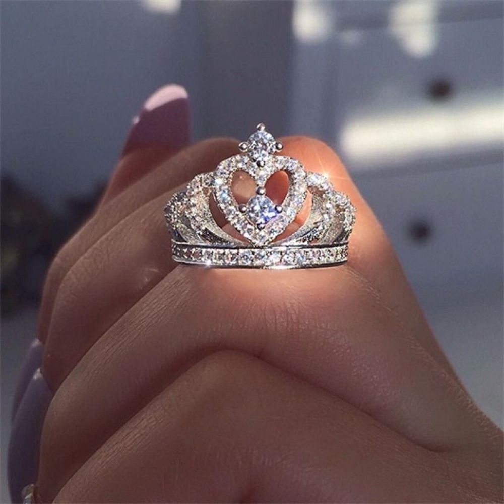 Кольцо корона серебро 925