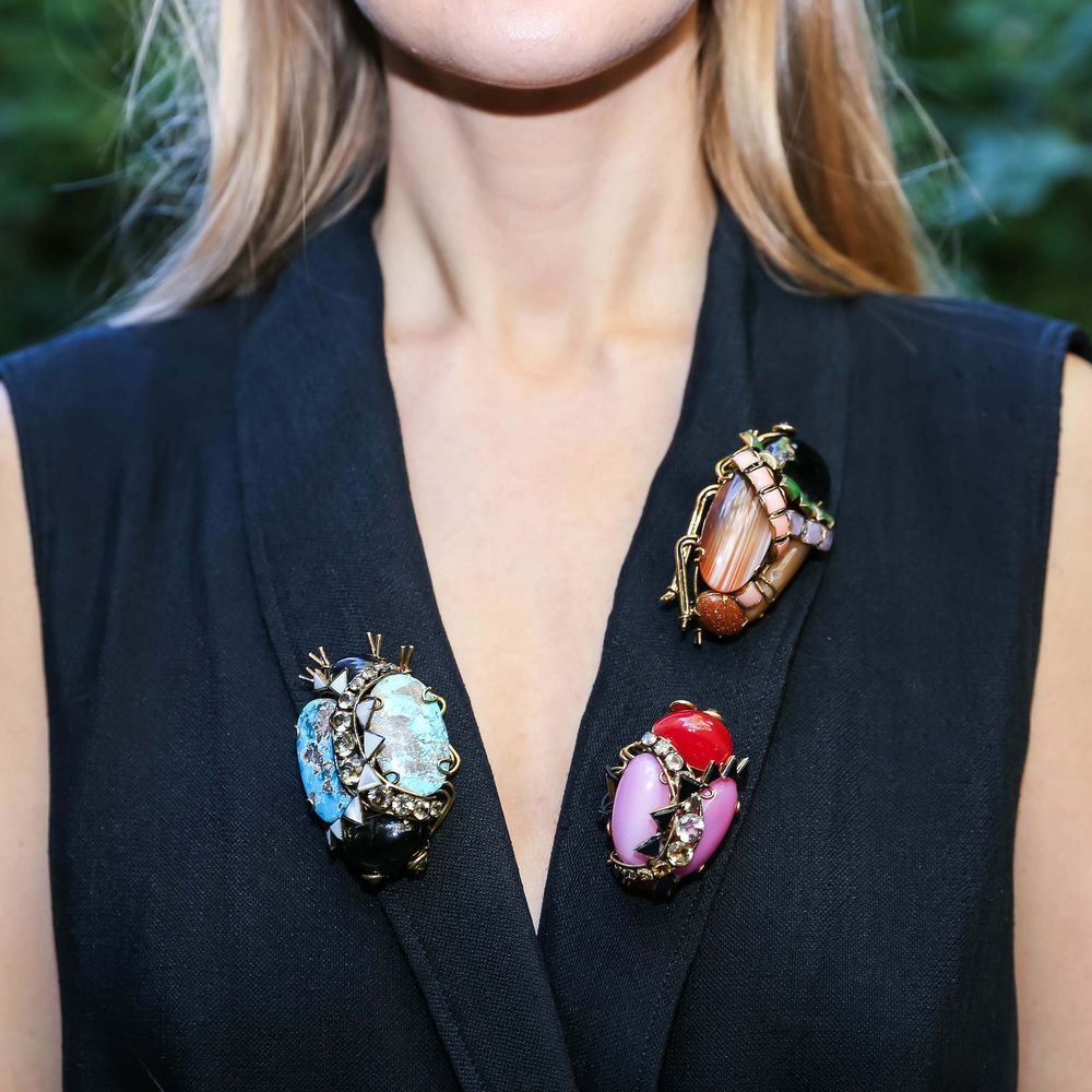 Oscar de la Renta брошь Жук