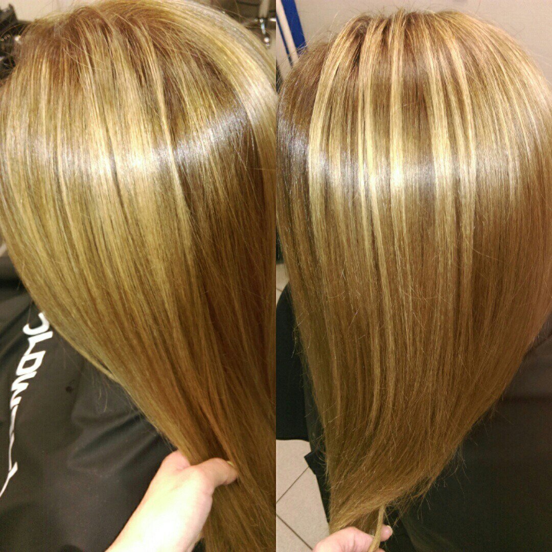 Тонирование волос на желтые волосы фото до и после
