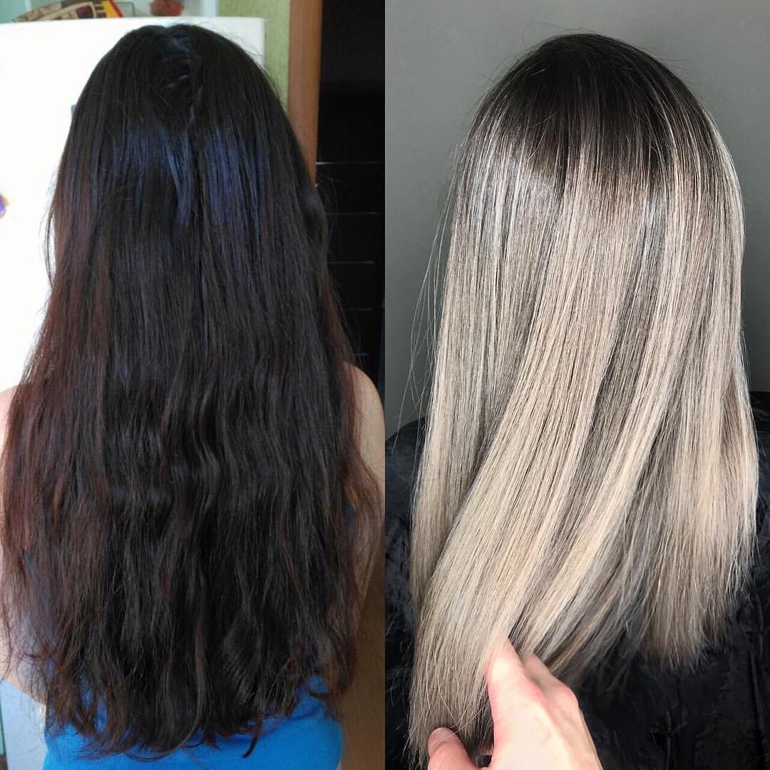 декапирование волос фото до и после