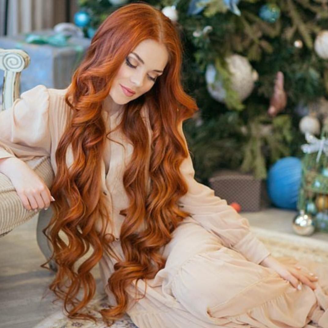 Длинные рыжие волосы