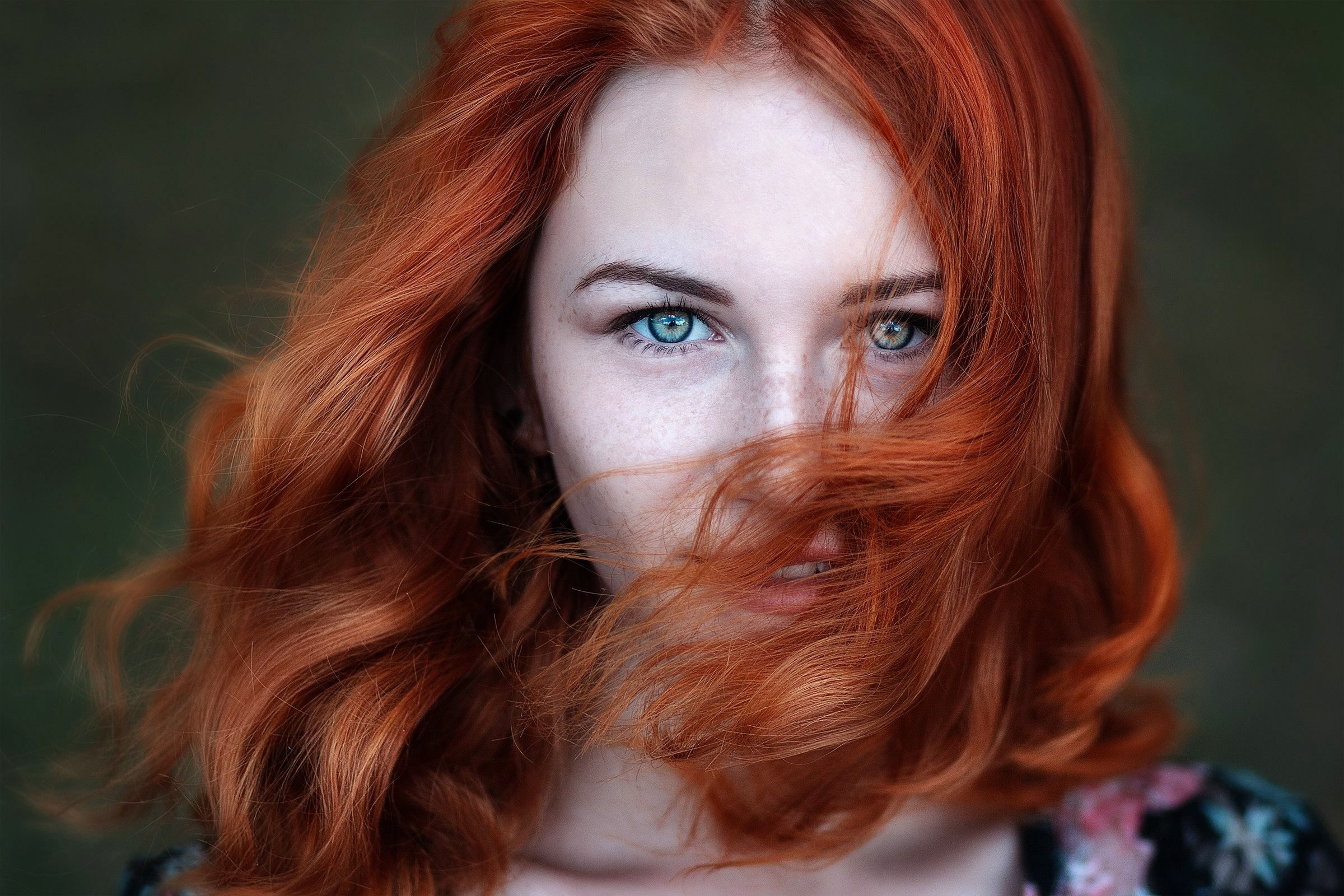 Red hair woman