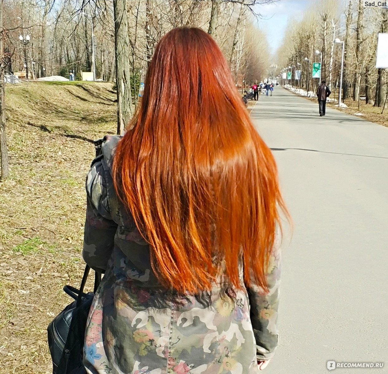 Оттенки хны на русых волосах