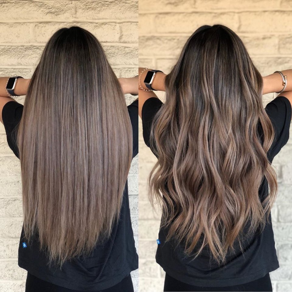 Brown hair Color with Highlights