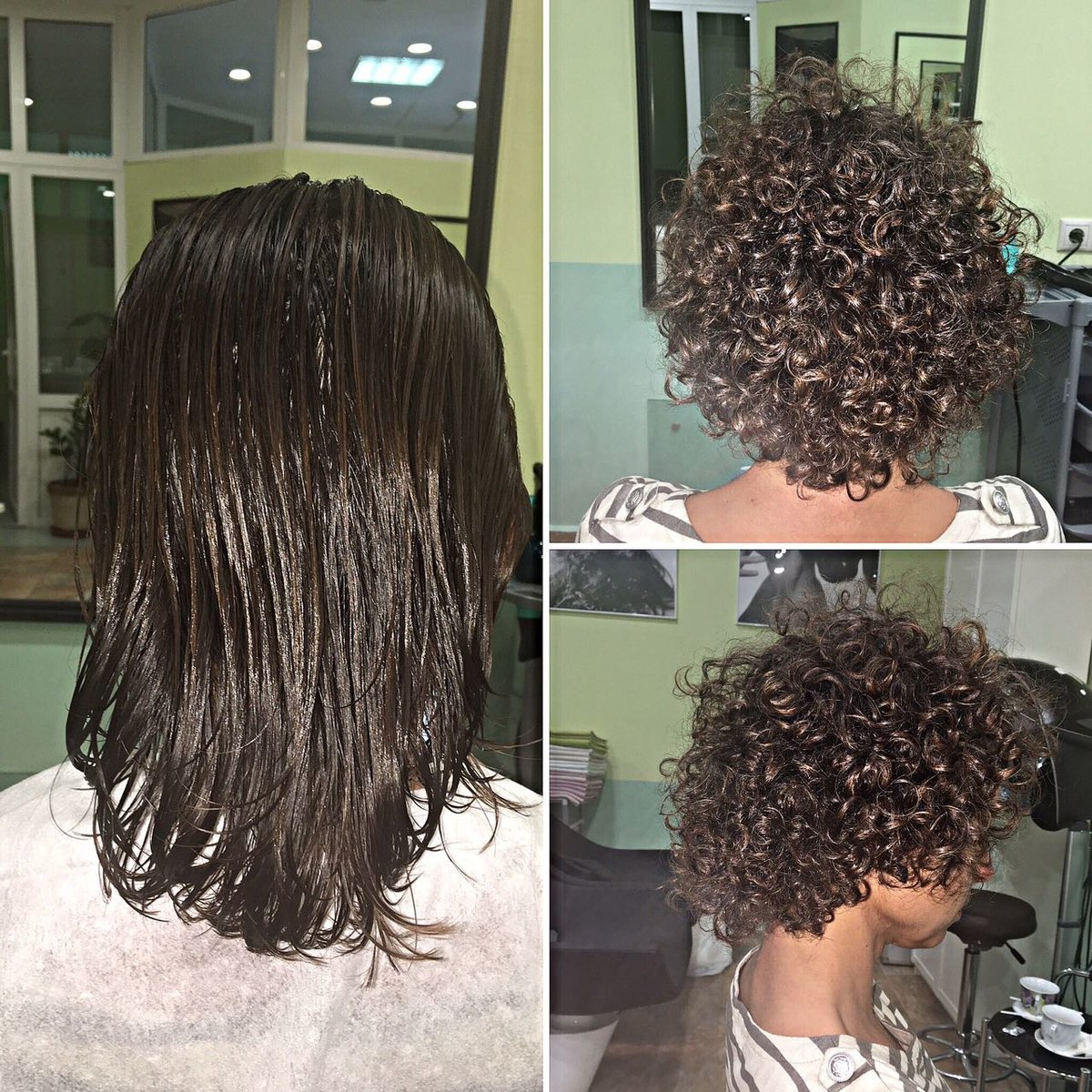 Виды биозавивки волос на средние волосы фото до и после