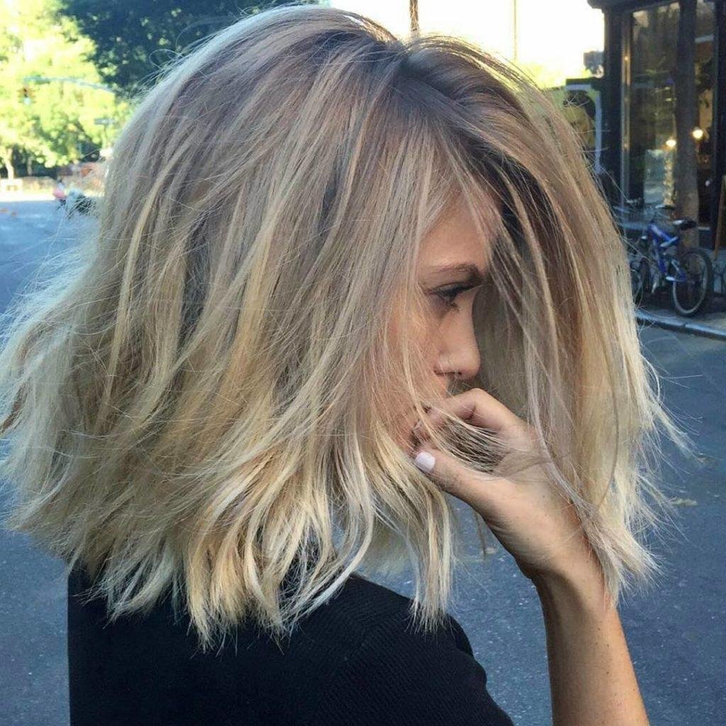 Карэ удлиненное каре блонд