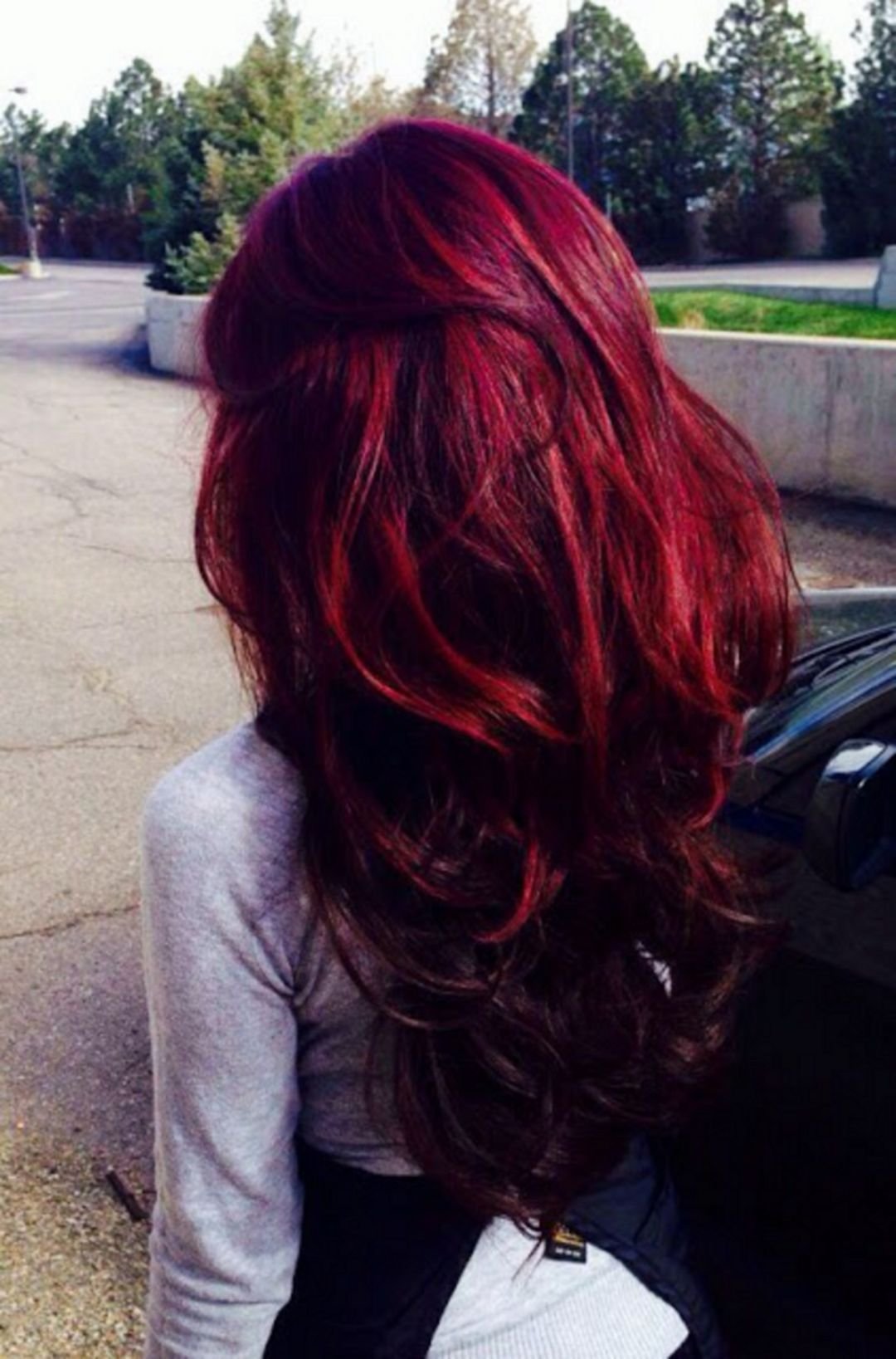 Ombre on Red hair application options and technique