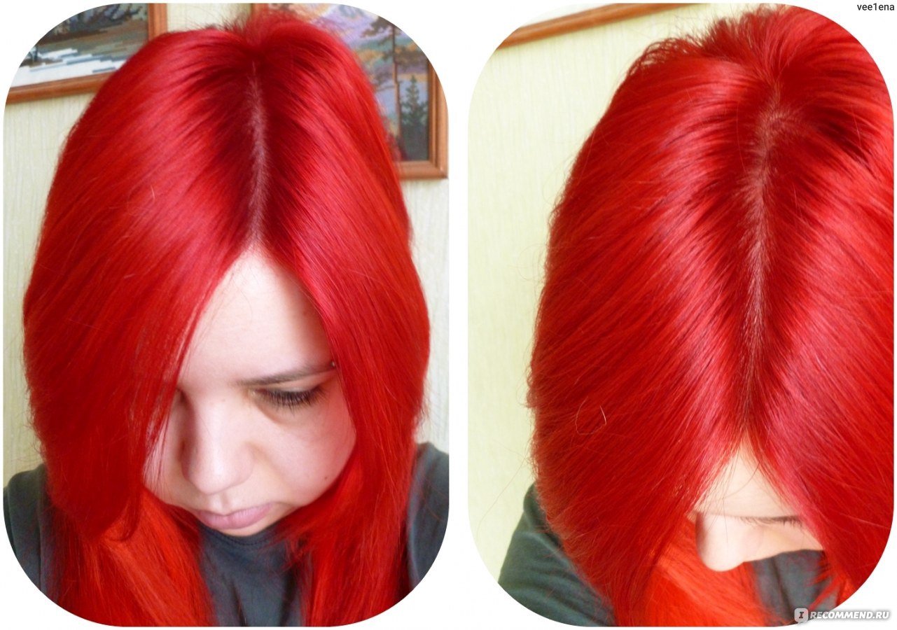Красный но после. Капус краска огненно красный. Капус огненно красный краска для волос. Красный цвет волос без осветления. Покрасить волосы в красный цвет без осветления.
