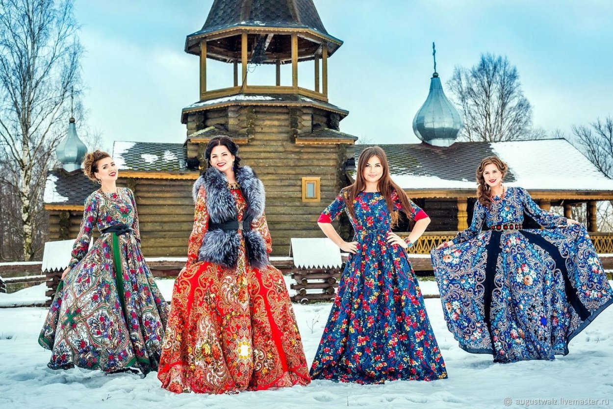 Туника из павлопосадского платка