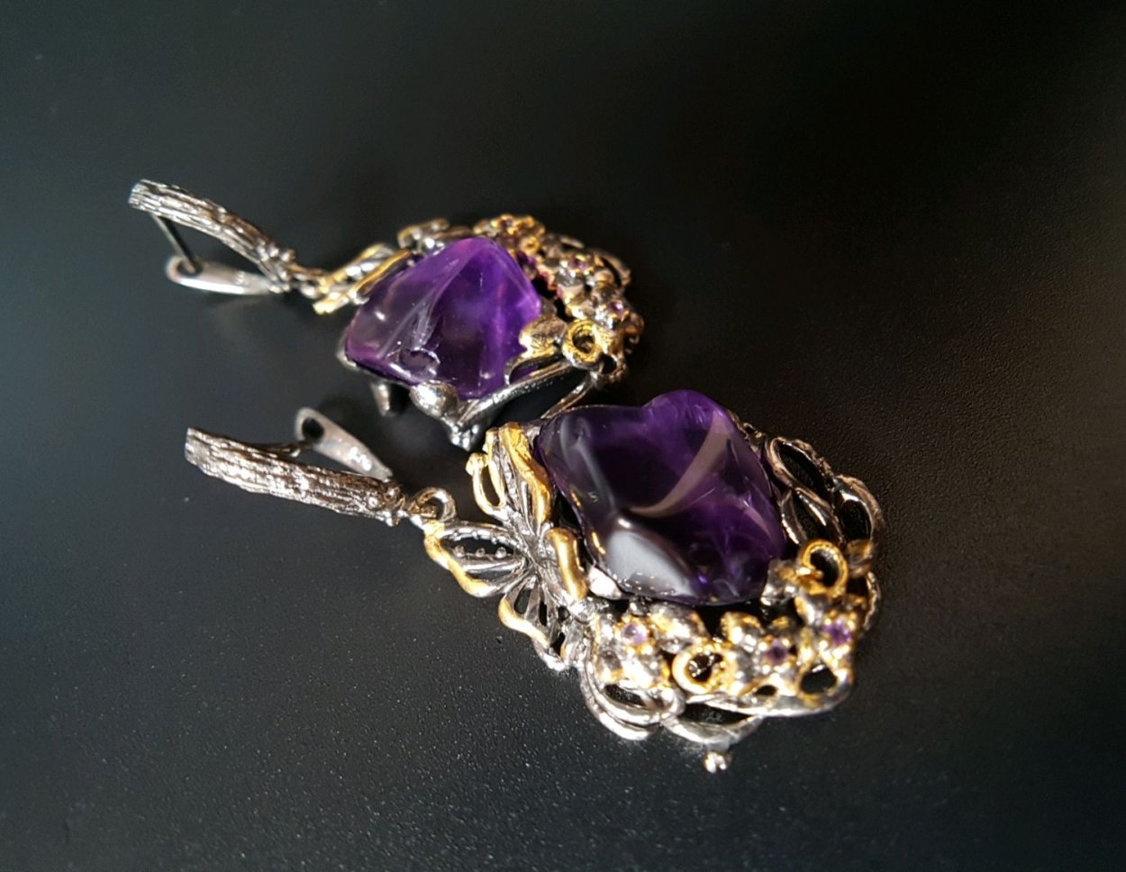Пусеты Light Amethyst