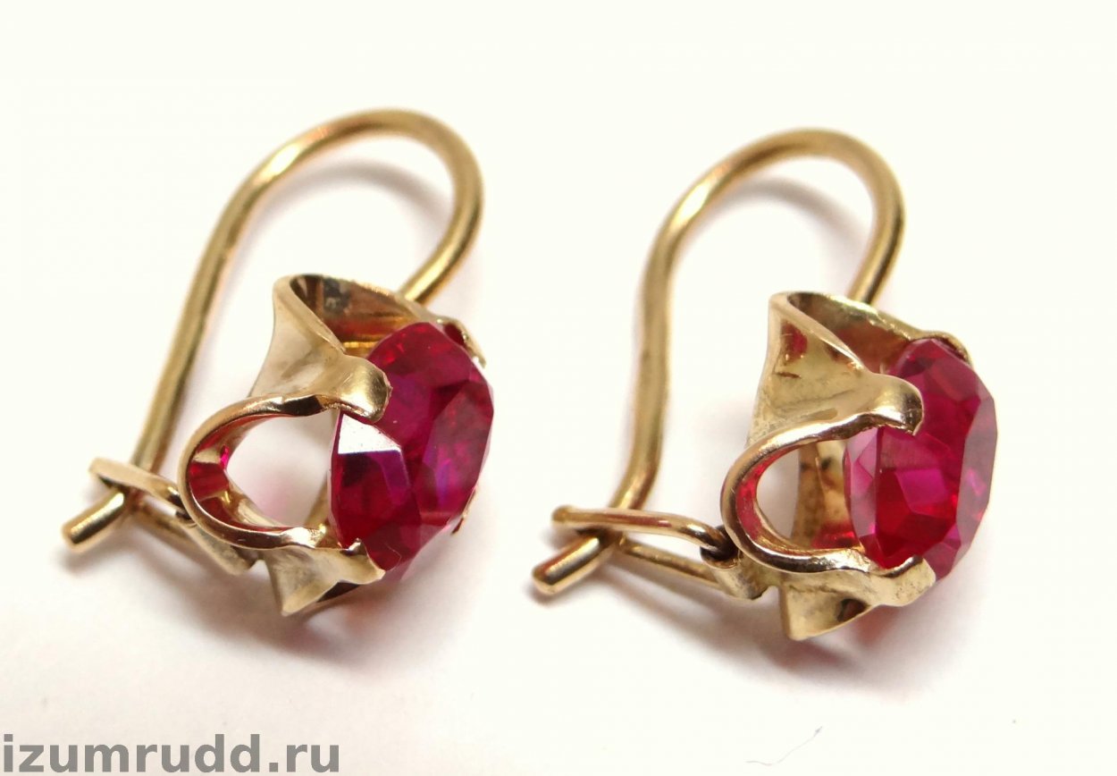Серьги советские золотые 925 пробы