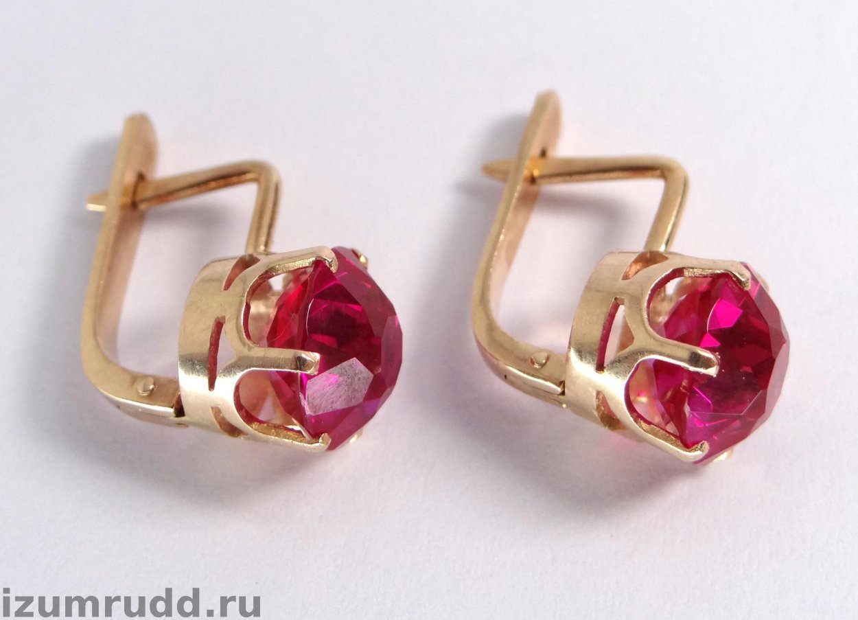 Серьги александрит золото СССР 583